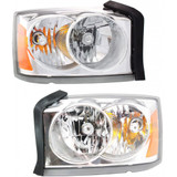 For 2005 Dodge Truck Dakota Chrome Headlight DOT Certified (CLX-M1-333-1112L-AF1-PARENT1)