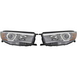 For 2014-2016 Toyota Highlander Headlight w/Smoked Chrome Accent (CLX-M0-TY1257-B011L-PARENT1)