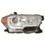 For 2016-2017 Toyota Tacoma Headlight Halogen; w/o LED DRL; w/o Fog Lights; Chrome Bezel (CLX-M0-TY1289-B001L-PARENT1)