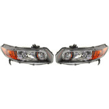 For Honda Civic Coupe 2006 07 08 2009 Headlight Assembly Unit MT 6 Speed CAPA Certified (CLX-M1-316-1148L-UC2Y-PARENT1)
