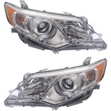 For 2012-2014 Toyota Camry Headlight For HYBRID; Halogen (CLX-M0-TY1183-B001L-PARENT1)