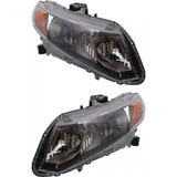 For 2006-2008 Honda Civic Headlight Assembly Unit 4dr For Sedan; includes marker/park/signal lamps; w/o bulbs or sockets (CLX-M0-HD470-A001L-PARENT1)