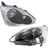 For 2004 2005 Honda Civic Headlight Assembly Unit 2dr hatchback; w/o bulbs or sockets (CLX-M0-HD457-A001L-PARENT1)
