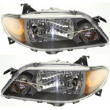 For 2001-2003 Mazda Protege Headlight 4dr For Sedan; w/Metal Coat Bezel (CLX-M0-MZ213-B101L-PARENT1)