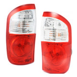 For 2000-2006 Toyota Tundra Rear Tail Light DOUBLE Cab; Std Bed; Clear/Red Lens (CLX-M0-TY762-B000L-PARENT1)