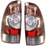 For 2009-2015 Toyota Tacoma Tail Light CAPA Certified Bulbs LED Type w/ Wiring Harness Clear Center Lens (CLX-M0-11-6306-00-9-PARENT1)