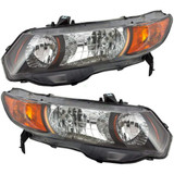 For 2006-2009 Honda Civic Headlight DOT Certified Lens and Housing Only Coupe; M/T; 6 Speed (CLX-M0-20-6736-81-1-PARENT1)
