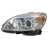 For Mercedes-Benz C-Class from 2/9/08-11 Headlight Assembly Halogen Chrome DOT Certified (CLX-M1-339-1130L-AFN-PARENT1)