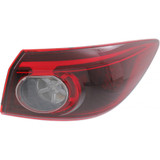 For Mazda 3 Sedan To 3/31/14 Tail Light Assembly LED Type Smoke Outer DOT Certified (CLX-M1-315-1941L-AF-PARENT1)