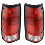 For Chevy S10/GMC S15/Sonoma 1982-1993 Tail Light Assembly Unit w/Black Bezel (CLX-M1-331-1920L-USD2-PARENT1)