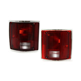 For Chevy Blazer/Jimmy/Suburban/C10 1978-1991 Tail Light Assembly Unit Chrome w/Chrome Trim (CLX-M1-331-1925L-US1-PARENT1)