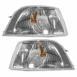 For Volvo S40 / V40 2001-2004 Parking Signal Chrome Assembly Chrome Chrome DOT Certified (CLX-M1-372-1510L-AF1-PARENT1)