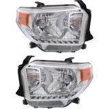 For Toyota Tundra 2014 2015 Headlight Assembly SR/SR5/Limited Halogen w/o Level Adjuster CAPA Certified (CLX-M1-311-11D8L-AC-PARENT1)