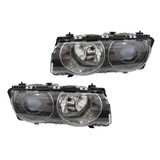 For BMW 7 Series 1999-2001 Headlight Assembly Unit w/Xenon Type BLACK w/o bulbs and ballast (CLX-M1-343-1115L-USH2-PARENT1)