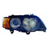 For BMW X5 2000-2003 Headlight w/o Control Assembly w/HID Inner Tail Light B Yellow Turn Indicator (CLX-M1-343-1123L-ASH2Y-PARENT1)