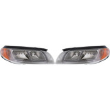 For Volvo S-80 2008-2012/V-70 2008-2010/X-C70 2008-2011 Headlight Assembly Halogen Type Chrome Chrome (CLX-M1-372-1116L-AS1-PARENT1)