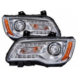 For 2011-2014 Chrysler 300 Headlight Sedan Halogen Chrome Bezel (CLX-M0-CS354-B001L-PARENT1)