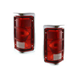 For Dodge Ram/Charger/Pick Up 1987-1993 Tail Light Assembly Unit Chrome Chrome BORDER | CH2808103 | 55054795, 55054697 (CLX-M1-332-1923L-US1-PARENT1)