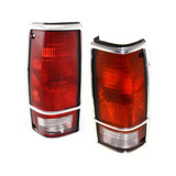 For Chevy S10/GMC S15/Sonoma 1982-1993 Tail Light Assembly Unit Chrome w/Chrome Bezel (CLX-M1-331-1920L-USD1-PARENT1)