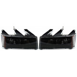 For Chevy Colorado/GMC Canyon 2004-2007 Headlight Assembly Base LS LT Model Black Bezel CAPA Certified (CLX-M1-334-1131L-AC2-PARENT1)