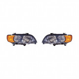 For BMW X5 2000-2003 Headlight Assembly Halogen Yellow Turn Indicator (CLX-M1-343-1120L-AS2Y-PARENT1)