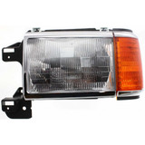 For 1987-1991 Ford Bronco Headlight Black w/ Chrome Trim; Includes Park Lamp (CLX-M0-FR387-B101L-PARENT1)