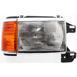 For 1987-1991 Ford Bronco Headlight Black w/ Chrome Trim; Includes Park Lamp (CLX-M0-FR387-B101L-PARENT1)