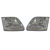 For Ford Expedition 1997-2002 Headlight Assembly Diamond Design Pair Driver and Passenger Side FO2505101 (CLX-M1-330-1129PXASN)