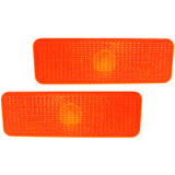 For 1980-1986 Ford Bronco Park Lights Driver and Passenger Side | Pair | w/Amber Lens | FO2520101 FO2520101 | E1TZ 13200A E1TZ 13200A