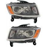 CarLights360: For 2014 2015 2016 Jeep Grand Cherokee Headlight Assembly CAPA Certified w/Bulbs Halogen Type (CLX-M0-20-9530-00-9-CL360A1-PARENT1)