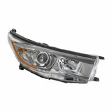CarLights360: For 2014 2015 2016 Toyota Highlander Headlight Assembly Chrome CAPA Certified w/Bulbs (CLX-M0-20-9544-00-9-CL360A1-PARENT1)
