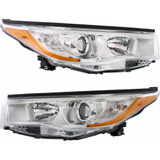 CarLights360: For 2014 2015 2016 Toyota Highlander Headlight Assembly Chrome CAPA Certified w/Bulbs (CLX-M0-20-9544-00-9-CL360A1-PARENT1)