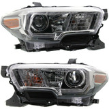 KarParts360: For 2016 2017 2018 TOYOTA TACOMA Headlight Assembly w/Bulbs Chrome Housing (CLX-M0-TY1289-B111L-CL360A1-PARENT1)