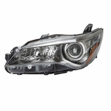 CarLights360: For 2015 2016 2017 Toyota Camry Headlight Assembly CAPA Certified Black w/Bulbs Halogen Type (Vehicle Trim: Hybrid SE ; SE ; XSE) (CLX-M0-20-9610-90-9-CL360A1-PARENT1)