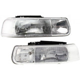 KarParts360: For 2001 2002 Chevy Silverado 3500 Headlight Assembly w/Bulbs (CLX-M0-GM159-B001L-CL360A2-PARENT1)