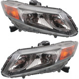 KarParts360: For 2012 Honda Civic Headlight Assembly with Bulbs (CLX-M0-HD593-B101L-CL360A1-PARENT1)