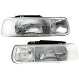 CarLights360: For 2001 2002 Chevy Silverado 3500 Headlight Assembly CAPA Certified w/Bulbs (CLX-M0-20-5500-00-9-CL360A5-PARENT1)