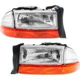 KarParts360: For 2002 2003 2004 Dodge Dakota Headlight Assembly w/Bulbs (CLX-M0-CS056-B101L-CL360A1-PARENT1)
