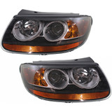CarLights360: For 2007 2008 2009 Hyundai Santa Fe Headlight Assembly CAPA Certified w/Bulbs (CLX-M0-20-6808-90-9-CL360A1-PARENT1)