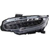 KarParts360: For 2016 2017 2018 HONDA CIVIC Head Light Assembly  Side w/Bulbs (Black Housing)  Replaces HO2502176 CAPA Certified (CLX-M0-317-1181L-AC2-CL360A1-PARENT1)