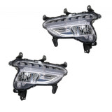 KarParts360: For 2017 2018 HYUNDAI SANTA FE Fog Light Assembly  w/Bulbs Replaces HY2592164 CAPA Certified (CLX-M0-321-2040L-AC-CL360A1-PARENT1)