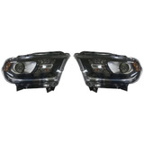 KarParts360: For 2016 2017 2018 DODGE DURANGO Head Light Assembly  Side w/Bulbs (Black Housing)  Replaces CH2502302 CAPA Certified (CLX-M0-334-1139L-ACD2-CL360A1-PARENT1)