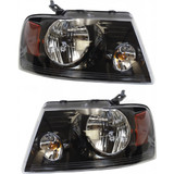 KarParts360: For 2006 2007 2008 FORD F-150 Head Light Assembly  Side w/Bulbs (Black Housing)  Replaces FO2502247 CAPA Certified (CLX-M0-K30-1122L-AC2-CL360A1-PARENT1)