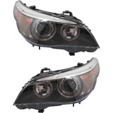 KarParts360: For BMW 525i Headlight Assembly 2004 05 06 2007 LED w/o bulbs and ballast Black Housing (CLX-M0-344-1149LMUSHM2-CL360A1-PARENT1)