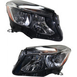 KarParts360: For Mercedes-Benz GLA45 AMG Headlight Assembly 2015 16 17 2018 | w/ Bulbs | (Black Housing)  | CAPA Certified (CLX-M0-340-1153L-AC2-CL360A2-PARENT1)