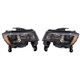 KarParts360: For Jeep Grand Cherokee Headlight Assembly 2017 2018 2019 w/ Bulbs DOT Certified Black (CLX-M0-20-16276-90-1-CL360A1-PARENT1)