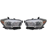 KarParts360: For Toyota Tacoma Headlight Assembly 2016 2017 2018 Chrome Housing For TO2502244 CAPA Certified (CLX-M0-312-11AEL-ACN2-CL360A1-PARENT1)