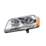 For Dodge Avenger Headlight Assembly 2011 2012 2013 Driver Side Chrome w/ Bulbs CAPA Certified Replacement for CH2502182 (Vehicle Trim: SXT Plus) (CLX-M0-20-6894-00-9-CL360A3)