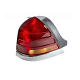CarLights360: For Ford Crown Victoria Tail Light Assembly 1998-2005 Driver Side Amber Lens For FO2800150 (CLX-M0-11-5372-01-CL360A1)