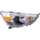 CarLights360: For 2011 - 2018 MITSUBISHI OUTLANDER SPORT Head Light Assembly Passenger Side w/Bulbs (Black Housing) - (CAPA Certified) Replacement for MI2503160 (CLX-M1-313-1146R-AC2-CL360A1)